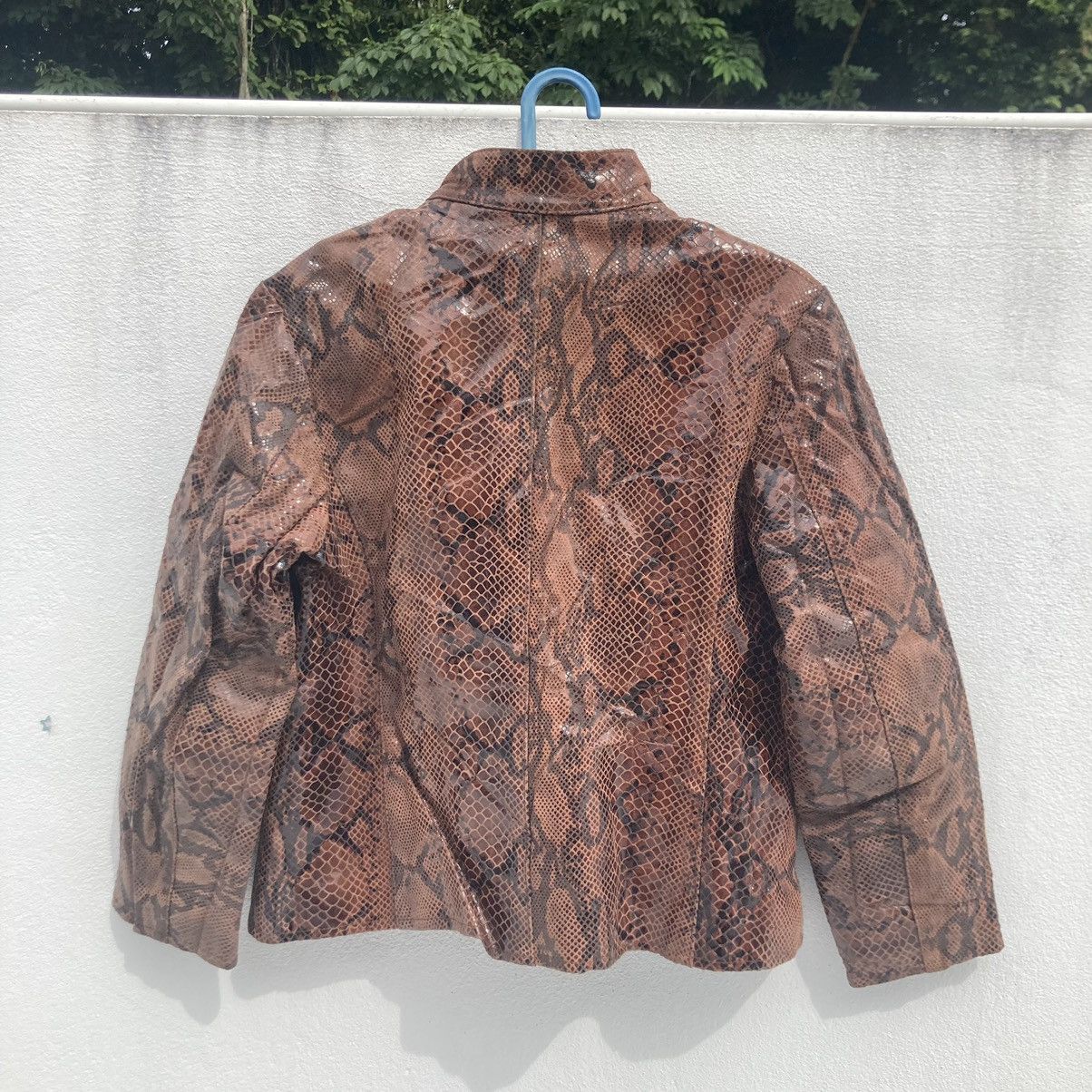 VINTAGE MAXIMA VERA PELLE SNAKE DESIGN LEATHER JACKET