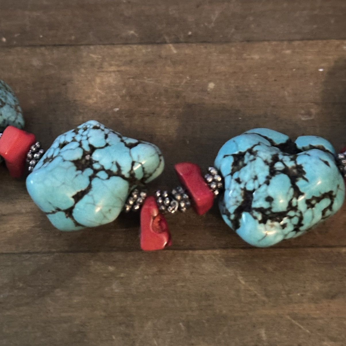 Other Chunky turquoise and coral chip necklace Size ONE SIZE - 3 Thumbnail