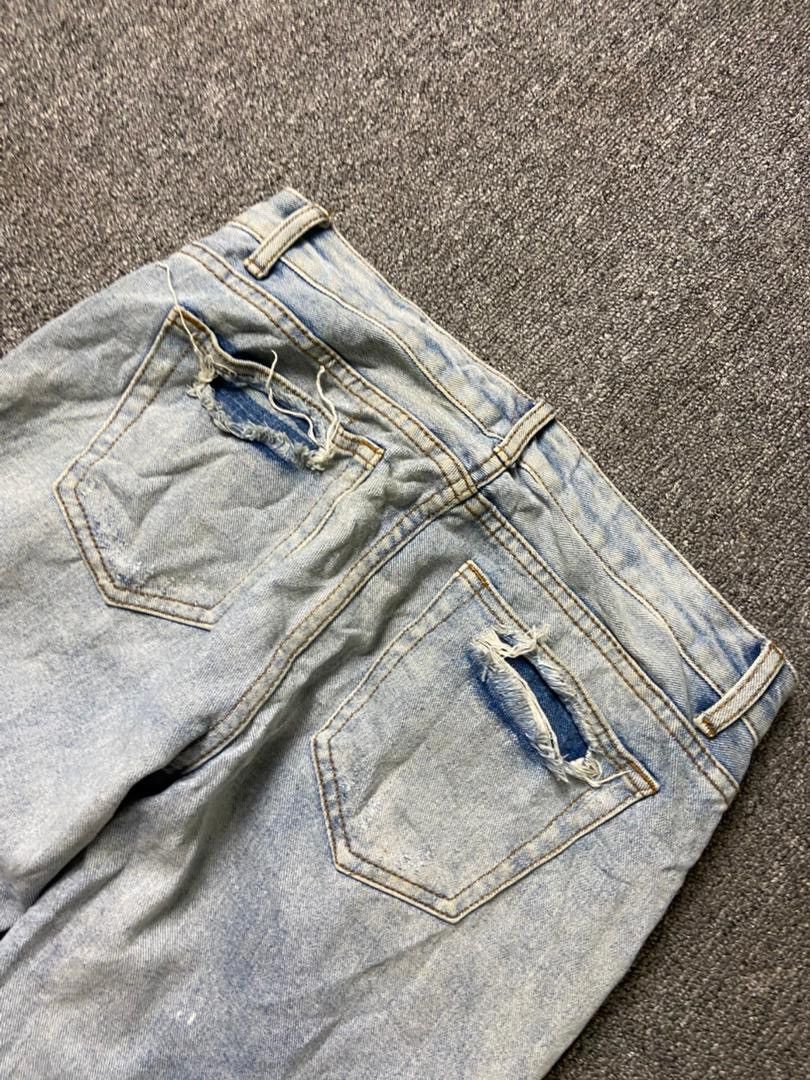 Japanese Brand Japanese Brand Distressed Ripped Denim Jeans (186) Size US 32 / EU 48 - 2 Thumbnail