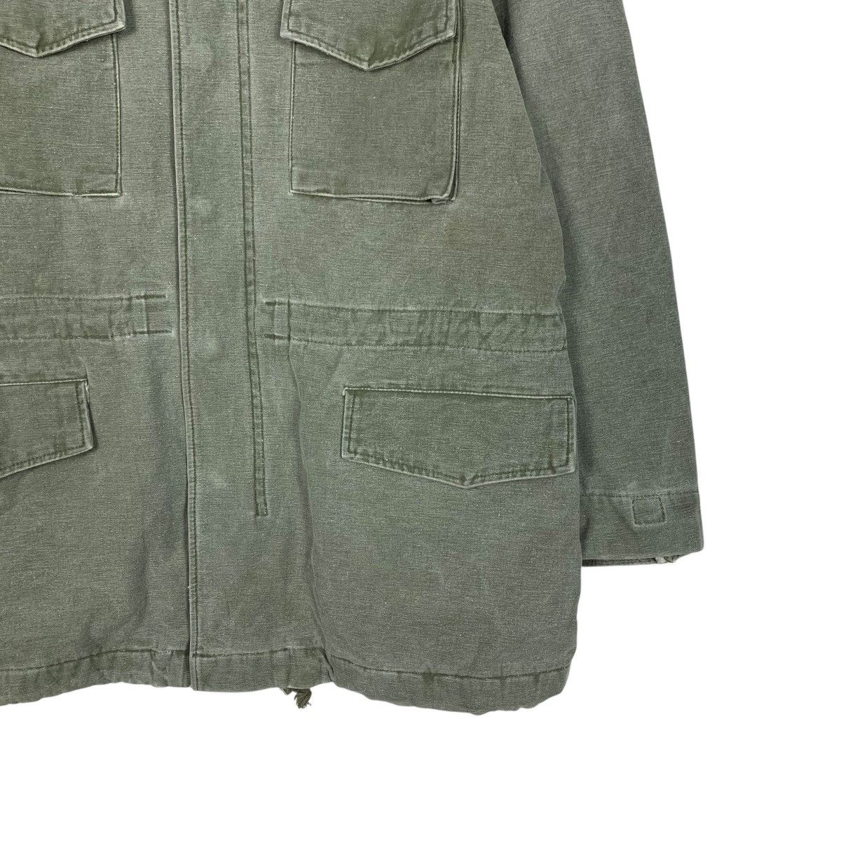 Japanese Brand VOCEVER Light Wash Olive Green Chore Jacket #1826-C27 Size US M / EU 48-50 / 2 - 4 Thumbnail