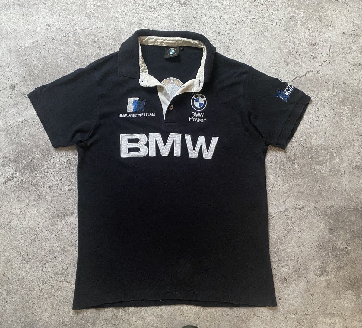 BMW × Vintage BMW Polo Shirt Mens Large Branded Logo Formula 1 Racing Y2K Size US L / EU 52-54 / 3 - 1 Thumbnail