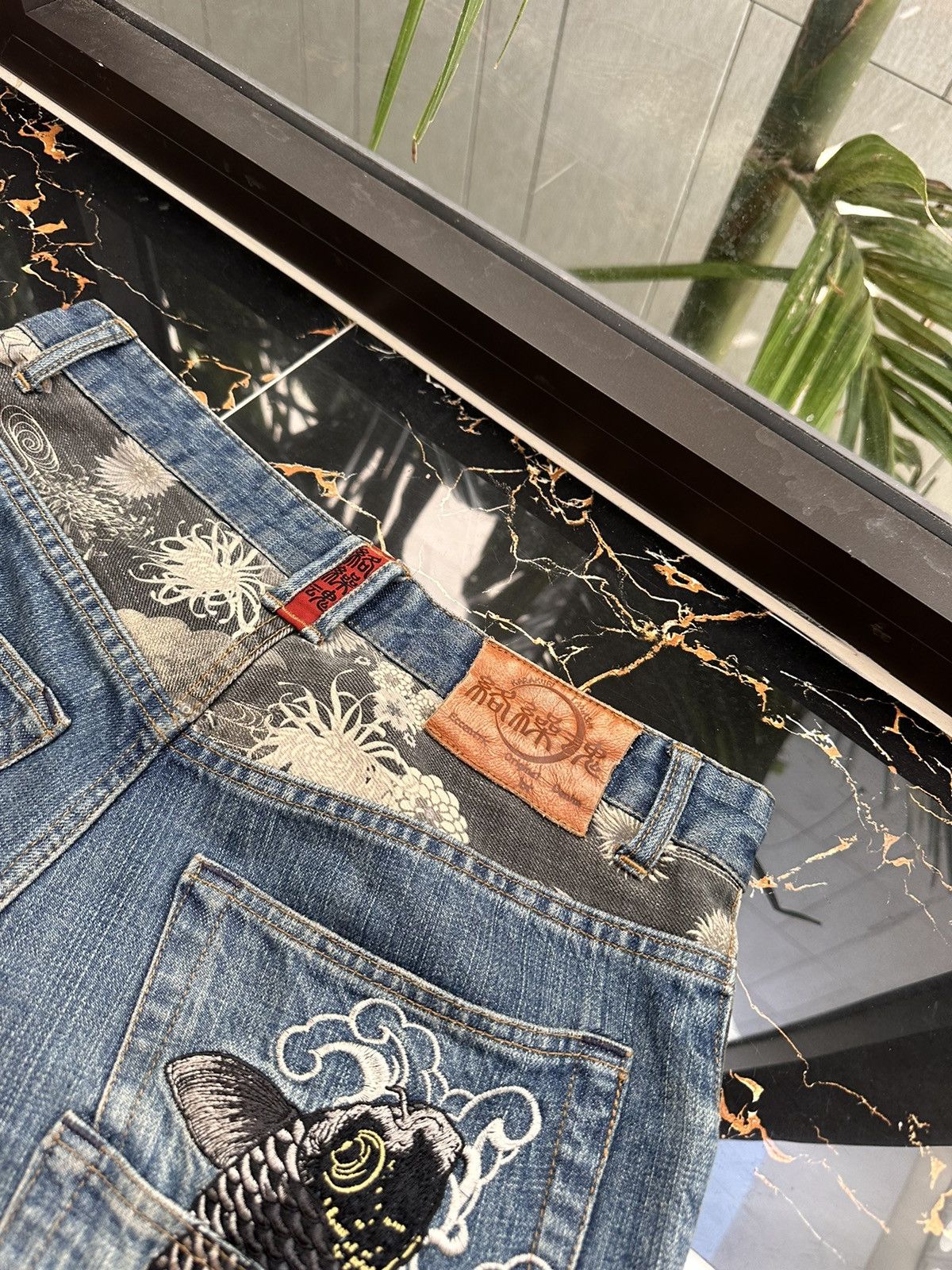 Japanese Brand × KARA × Vintage KARA KURI VINTAGE Y2K KOI FISH MULTI POCKET JEANS Size US 32 / EU 48 - 7 Thumbnail