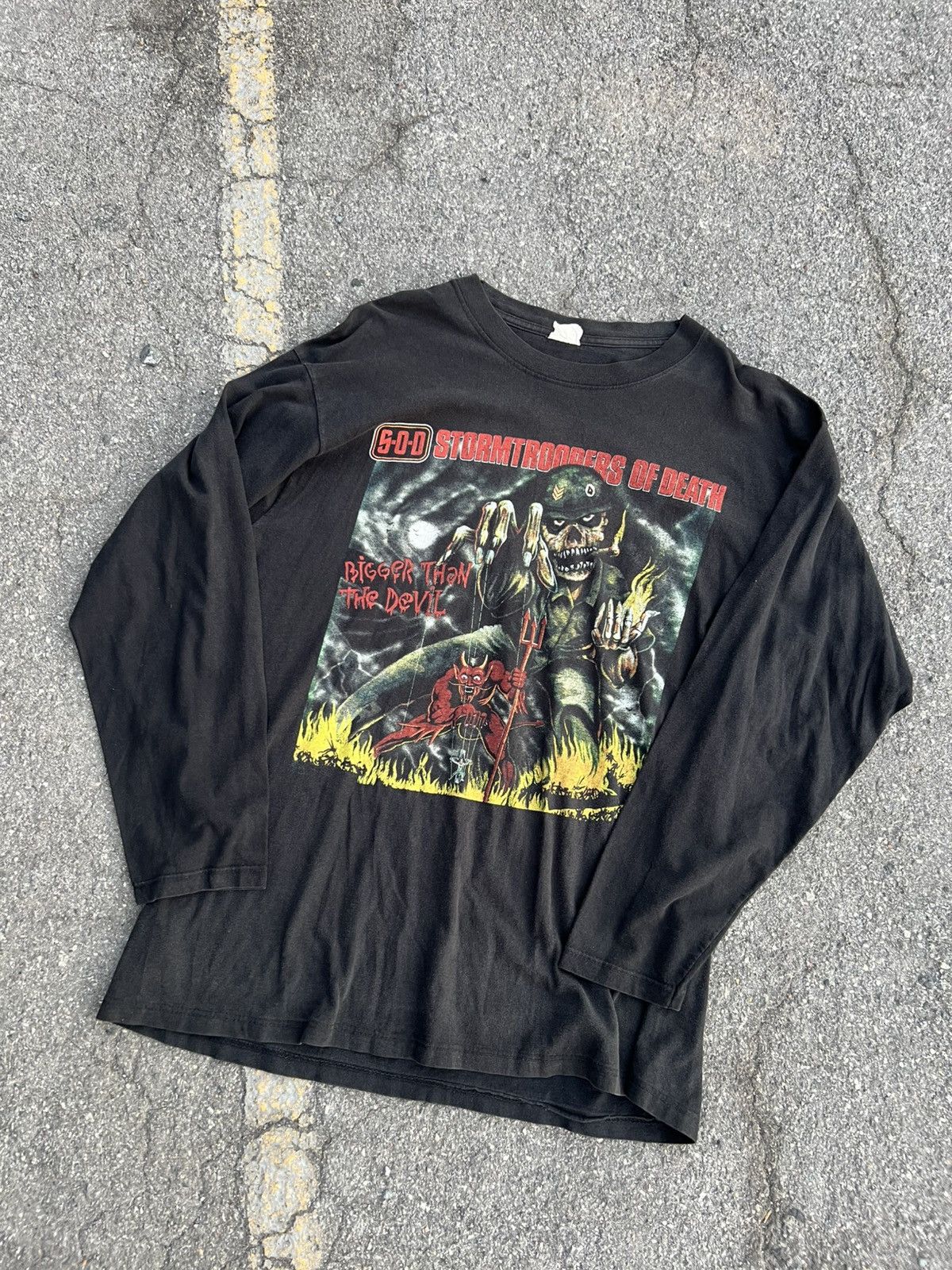 Vintage 90’s SOD Bigger Than The Devil oldschool thrash metal Size US XL / EU 56 / 4 - 1 Thumbnail