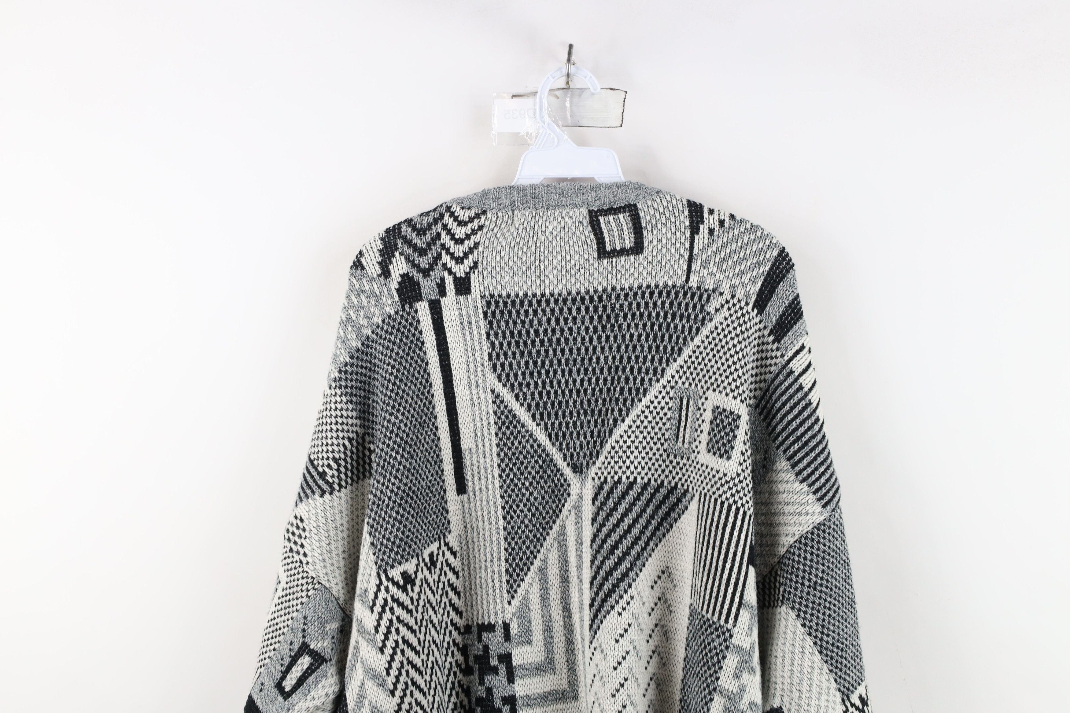 Vintage Vintage 90s Coogi Style Geometric Knit Crewneck Sweater Size US XL / EU 56 / 4 - 11 Thumbnail