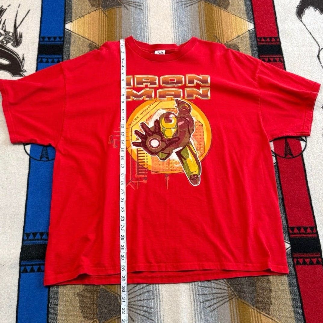 Delta VINTAGE Y2K Iron Man Marvel Comics T-Shirt Size 2XL Tony Stark Industries Shirt Men Red Short Sleeve 2000-2009 Size US XXL / EU 58 / 5 - 6 Thumbnail