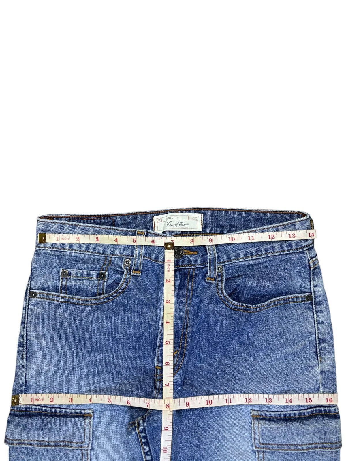 Levi's × Levi's Vintage Clothing Vintage 90s Levis Signature Faded Wash Cargo Carpenter Jeans Size 28" / US 6 / IT 42 - 12 Thumbnail