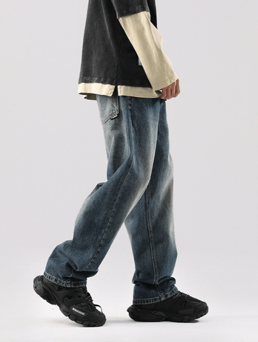 Japanese Brand × Jean Japanese retro washed distressed hip-hop loose jeans Size US 32 / EU 48 - 4 Thumbnail