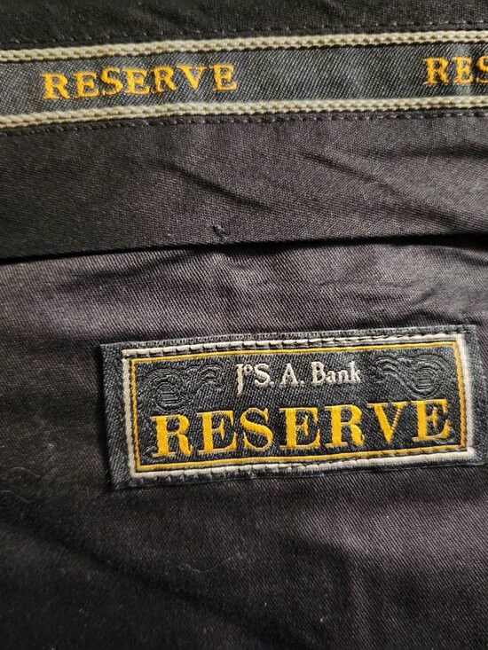 Jos. A. Bank Jos.a.bank reserve men's charcoal 100%wool dress pants 42/30 Size 42R - 5 Thumbnail