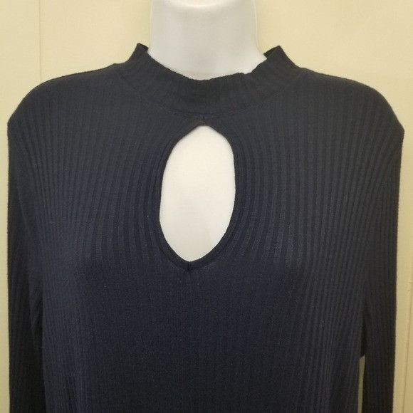Free People We the Free S Tunic COPA BANANA Jersey Rib Knit Blue Coastal Size S / US 4 / IT 40 - 6 Thumbnail