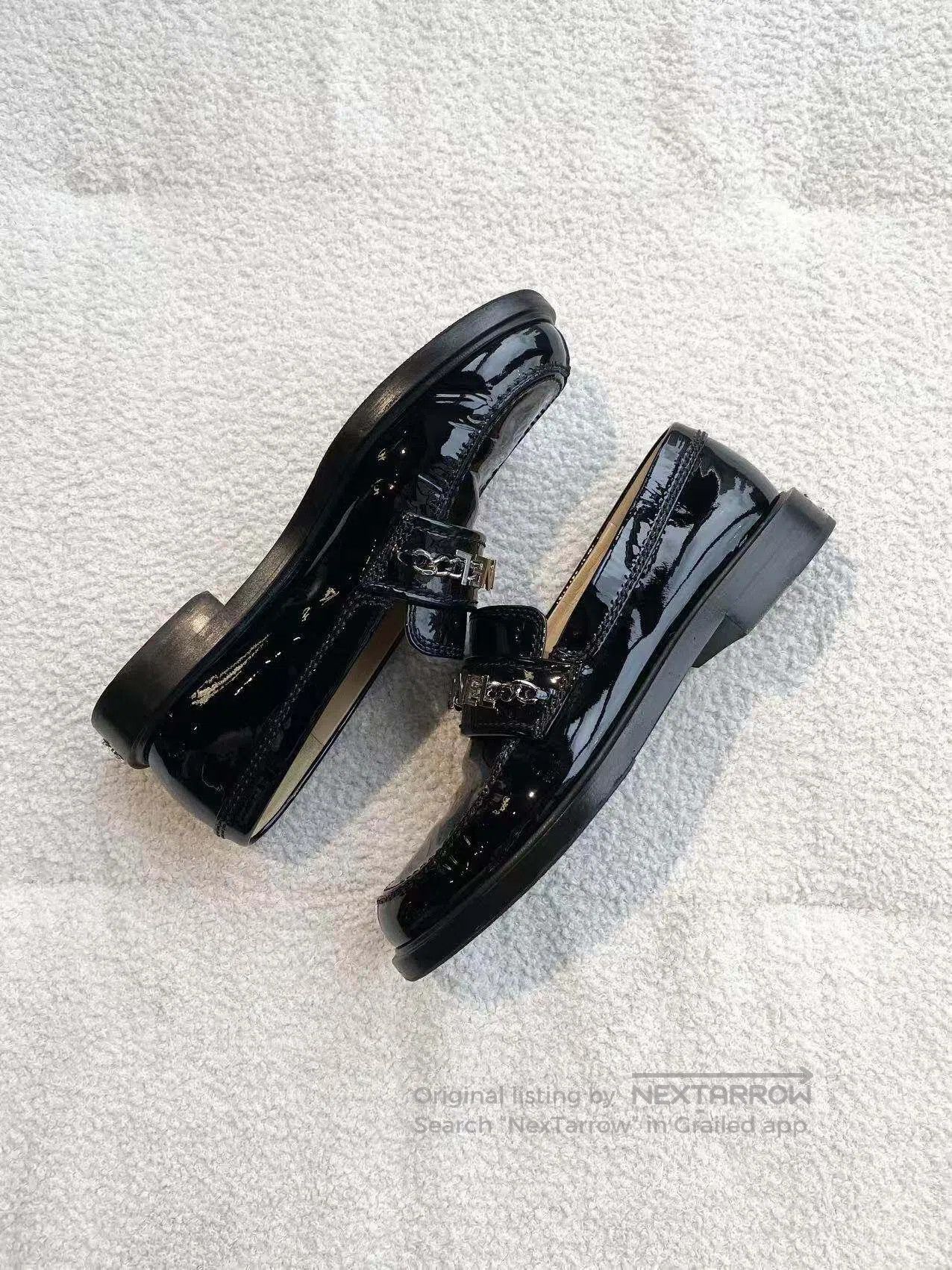 Chanel Chanel Patent leather letter logo loafers| Size US 5.5 / IT 35.5 - 4 Thumbnail