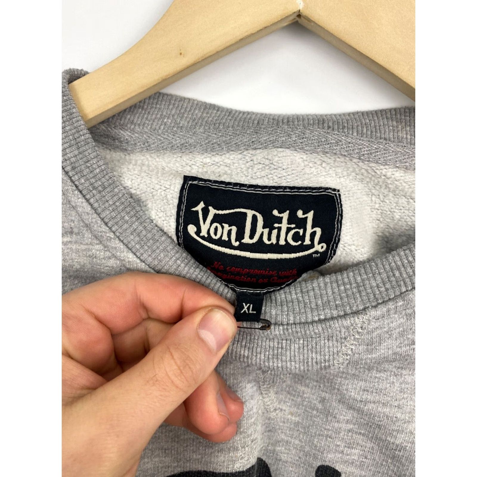 Von Dutch VINTAGE Von Dutch Sweatshirt Mens XL Gray Retro Hype Pullover Shorter Word Order Optimized Size US XL / EU 56 / 4 - 6 Thumbnail