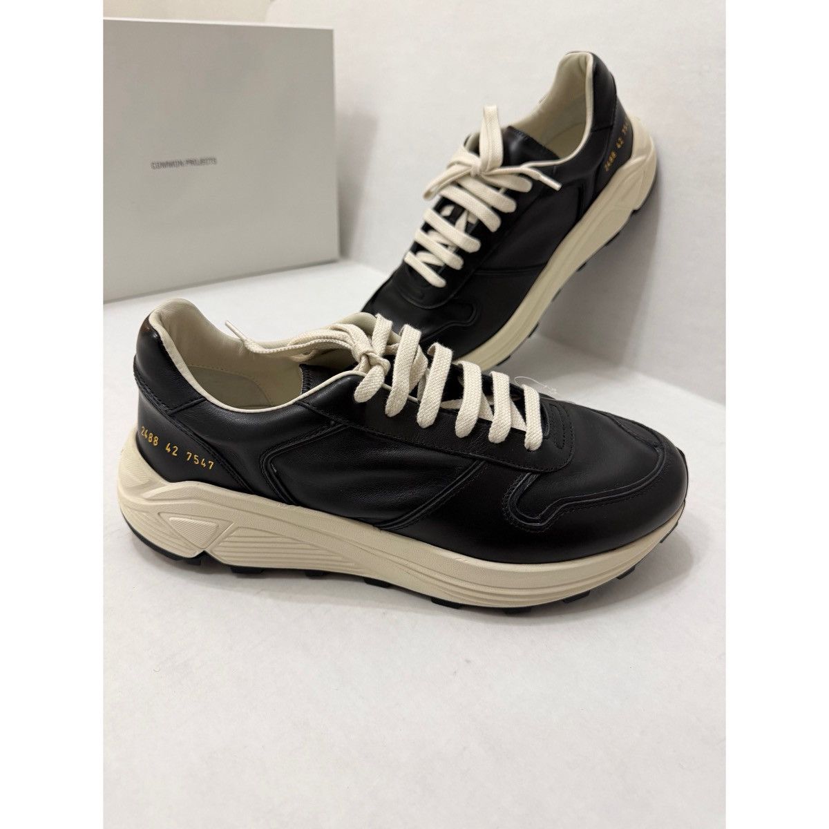 Common Projects COMMON PROJECTS PREMIUM RUNNER BLACK SNEAKER Size US 9 / EU 42 - 17 Thumbnail