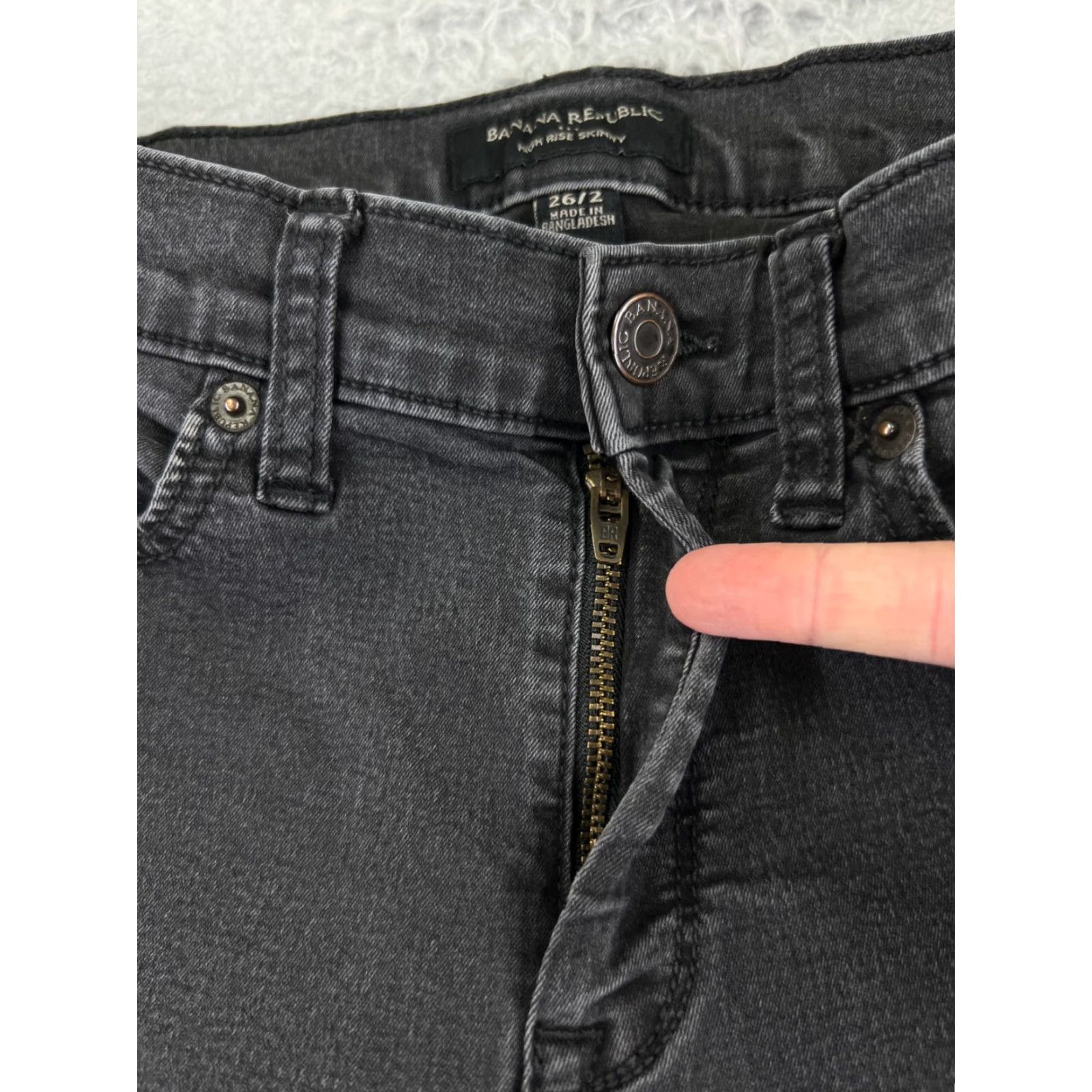 Banana Republic Banana Republic Jeans Womens 2 Black Denim High Rise Skinny Cotton Stretch Size 26" / US 2 / IT 38 - 5 Thumbnail