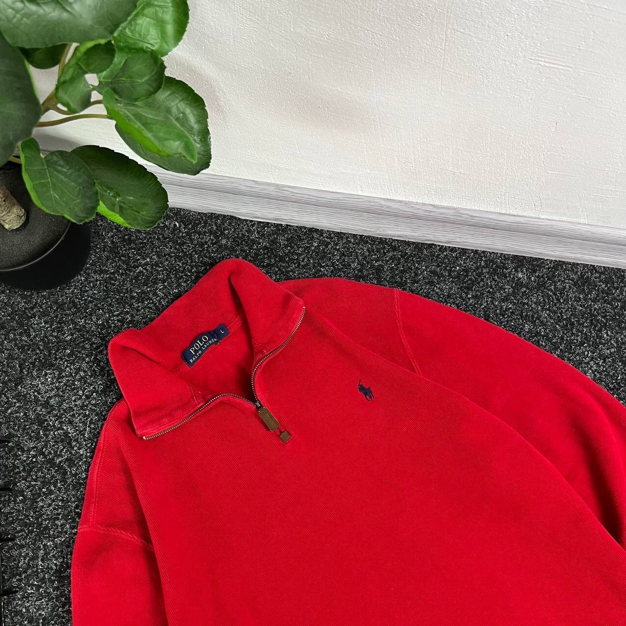 Polo Ralph Lauren × Ralph Lauren × Vintage Polo Ralph Lauren Vintage Sweater Zip 1/4 Luxury Sweatshirt Size US L / EU 52-54 / 3 - 2 Thumbnail