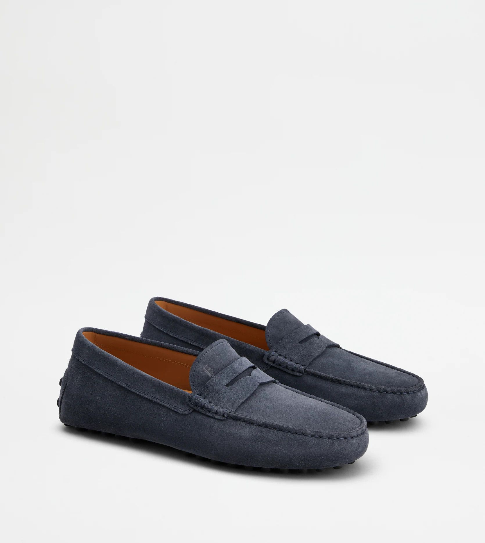 Tod's o1s22i1n0325 Night Calfskin Loafers in Blue Size US 7 / EU 40 - 2 Thumbnail