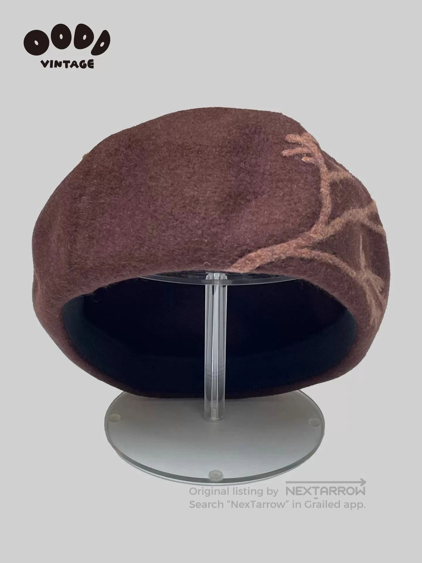 Kenzo Kenzo Wool Beret with Branch Pattern. Size ONE SIZE - 2 Thumbnail