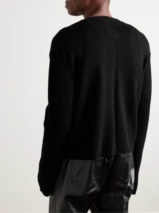 Rick Owens o1y0325 Cashmere Blend Crewneck Sweater in Black Size US M / EU 48-50 / 2 - 3 Thumbnail