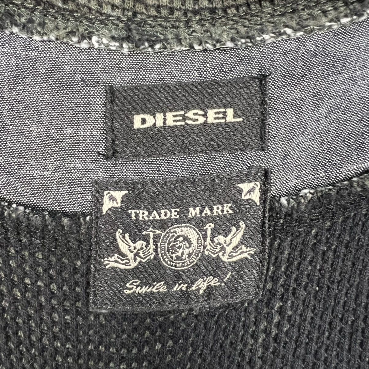 Diesel DIESEL Waffle Pattern Stand Collar Sweater Jacket #4082-C186 Size US S / EU 44-46 / 1 - 14 Thumbnail