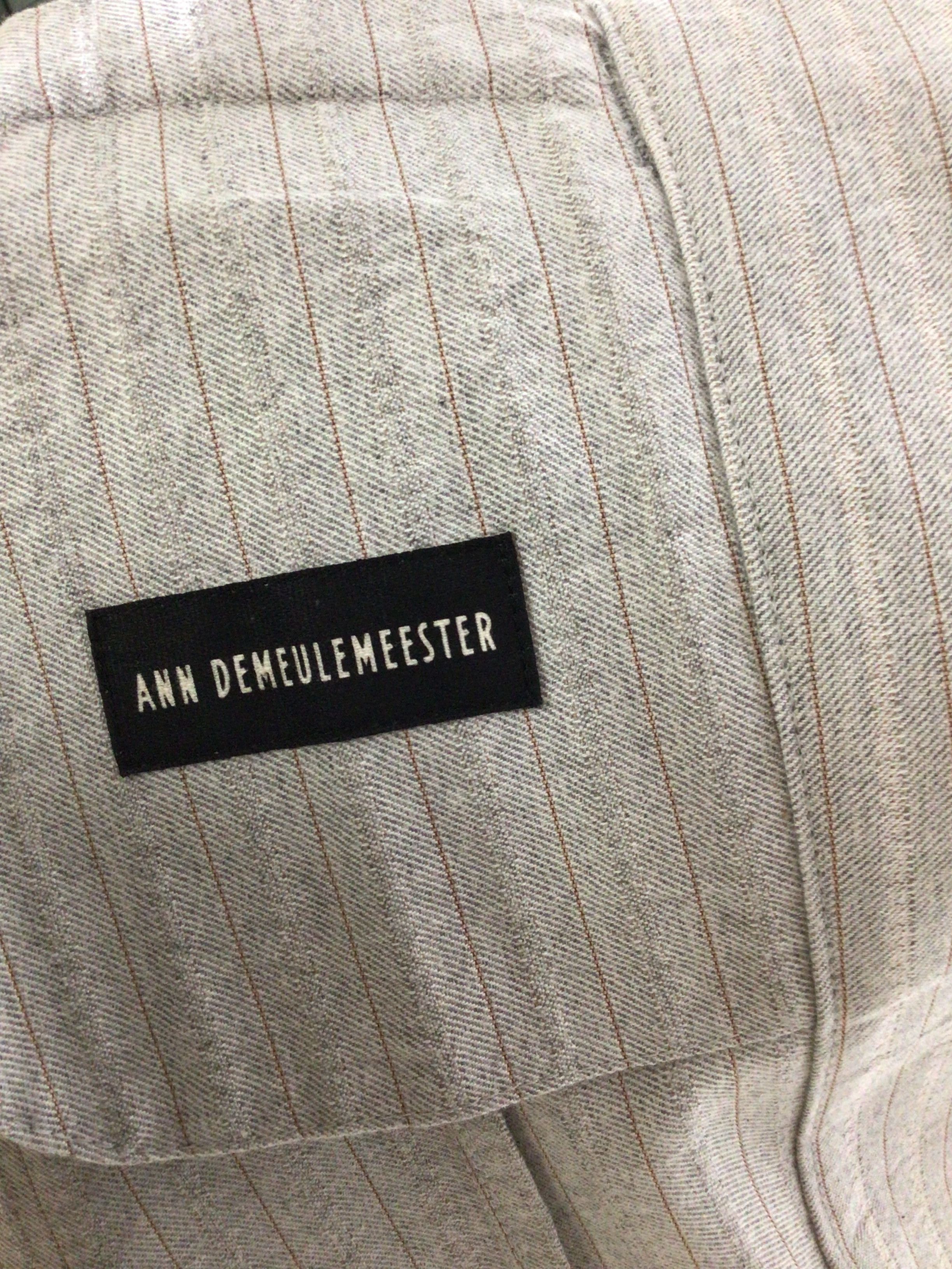 Ann Demeulemeester Ann Demeulemeester Gray Pinstriped Blazer Size 52L - 4 Thumbnail