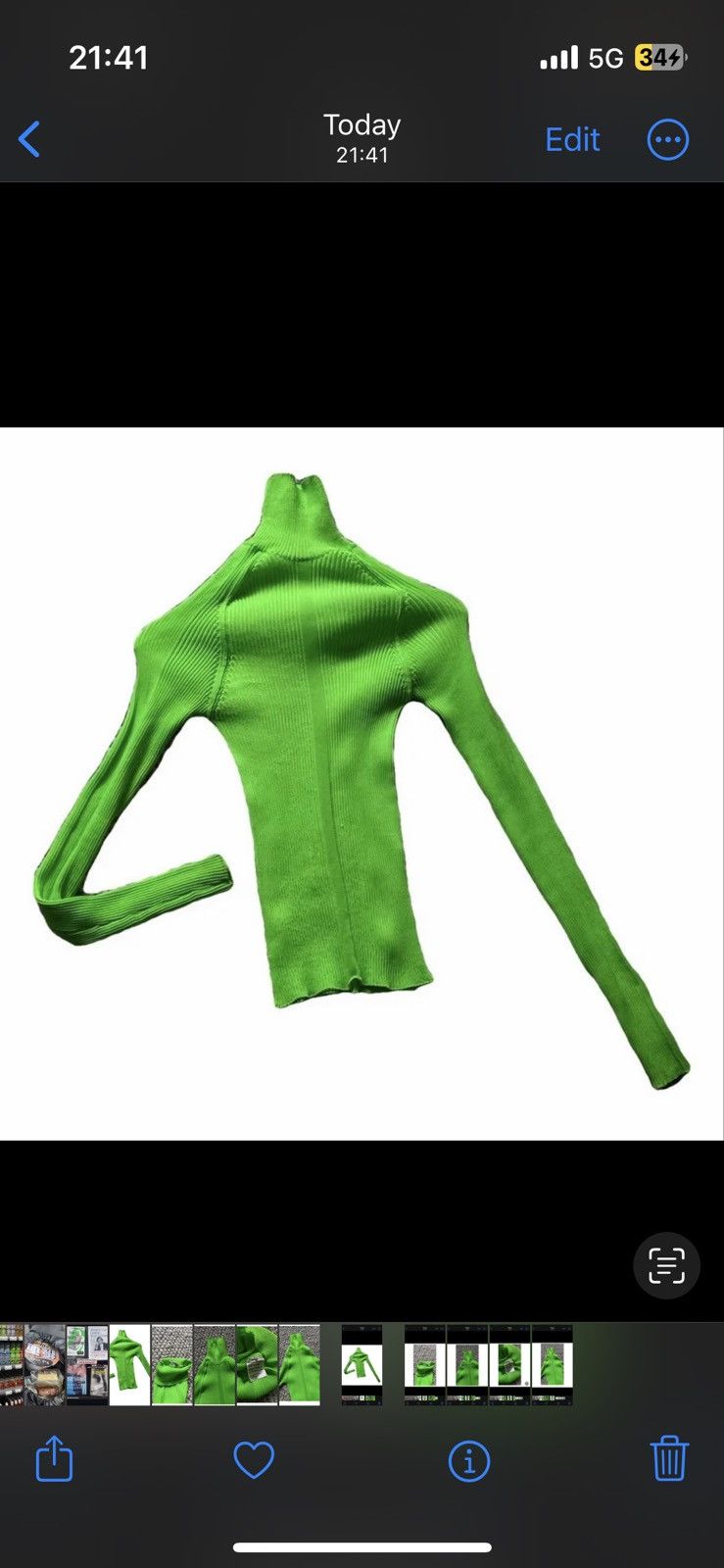 Acne Studios Acne Studio lime / neon green fitted Knit jumper 000147 Size M / US 6-8 / IT 42-44 - 1 Thumbnail