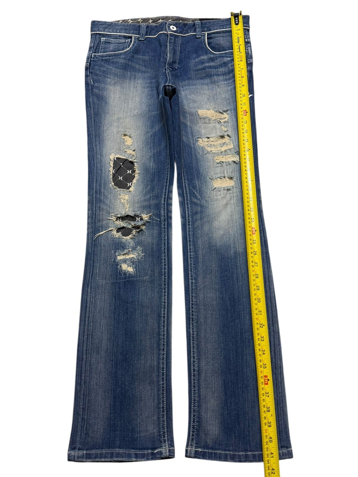 Hurley Vintage Y2K Hurley Blue Faded Wash Distressed Straight Leg Size US 32 / EU 48 - 12 Thumbnail