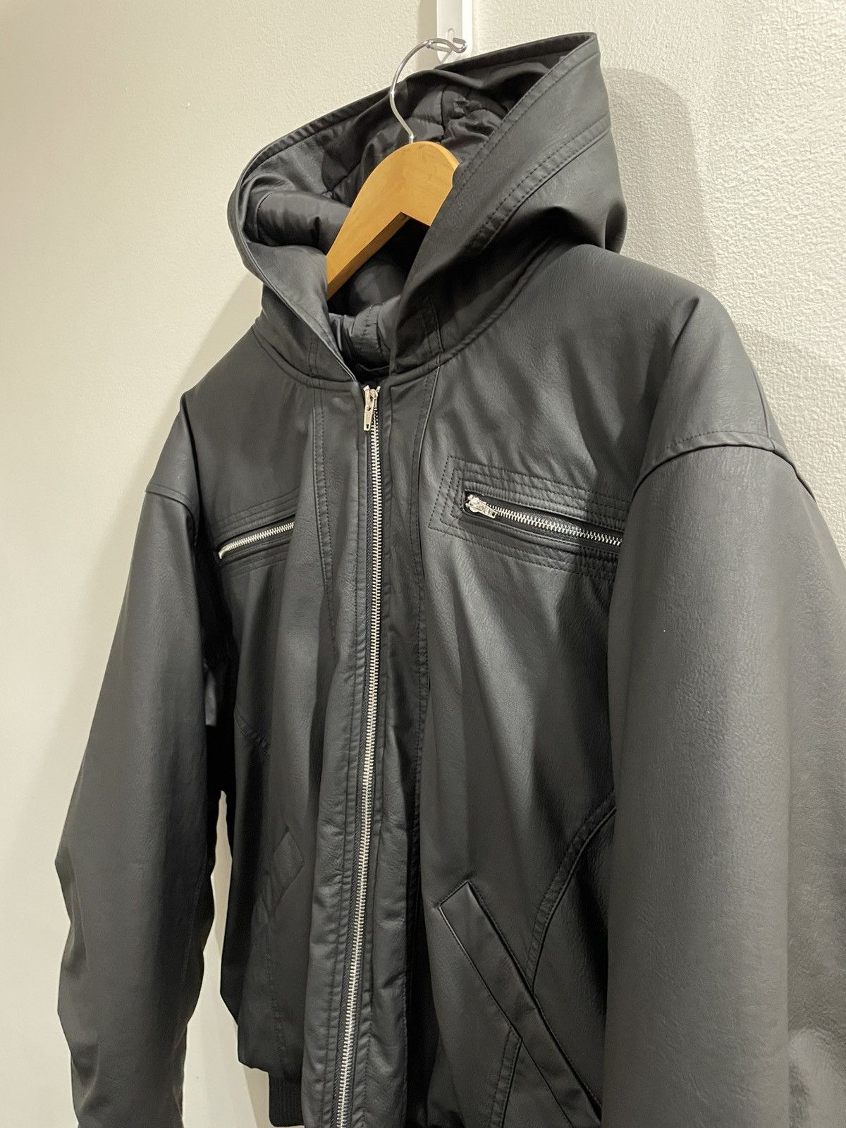 Other Zic Hooded Leather Jacket Size US L / EU 52-54 / 3 - 3 Thumbnail
