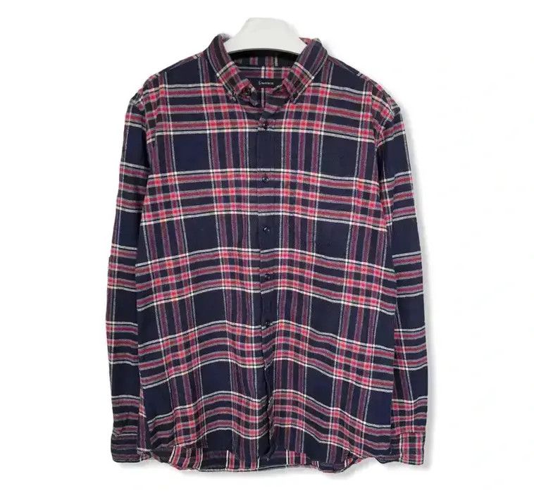 Japanese Brand Rageblue plaid tartan Flannel Shirt 👕