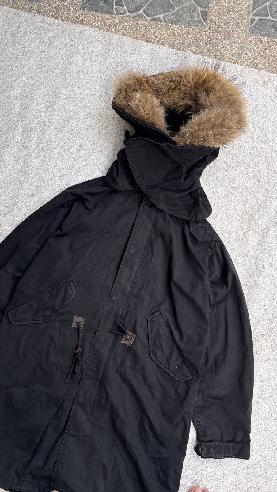 If Six Was Nine Vkei Kai Akman Fishtail Fur Racoon leather Hooded Jacket Size US M / EU 48-50 / 2 - 2 Thumbnail