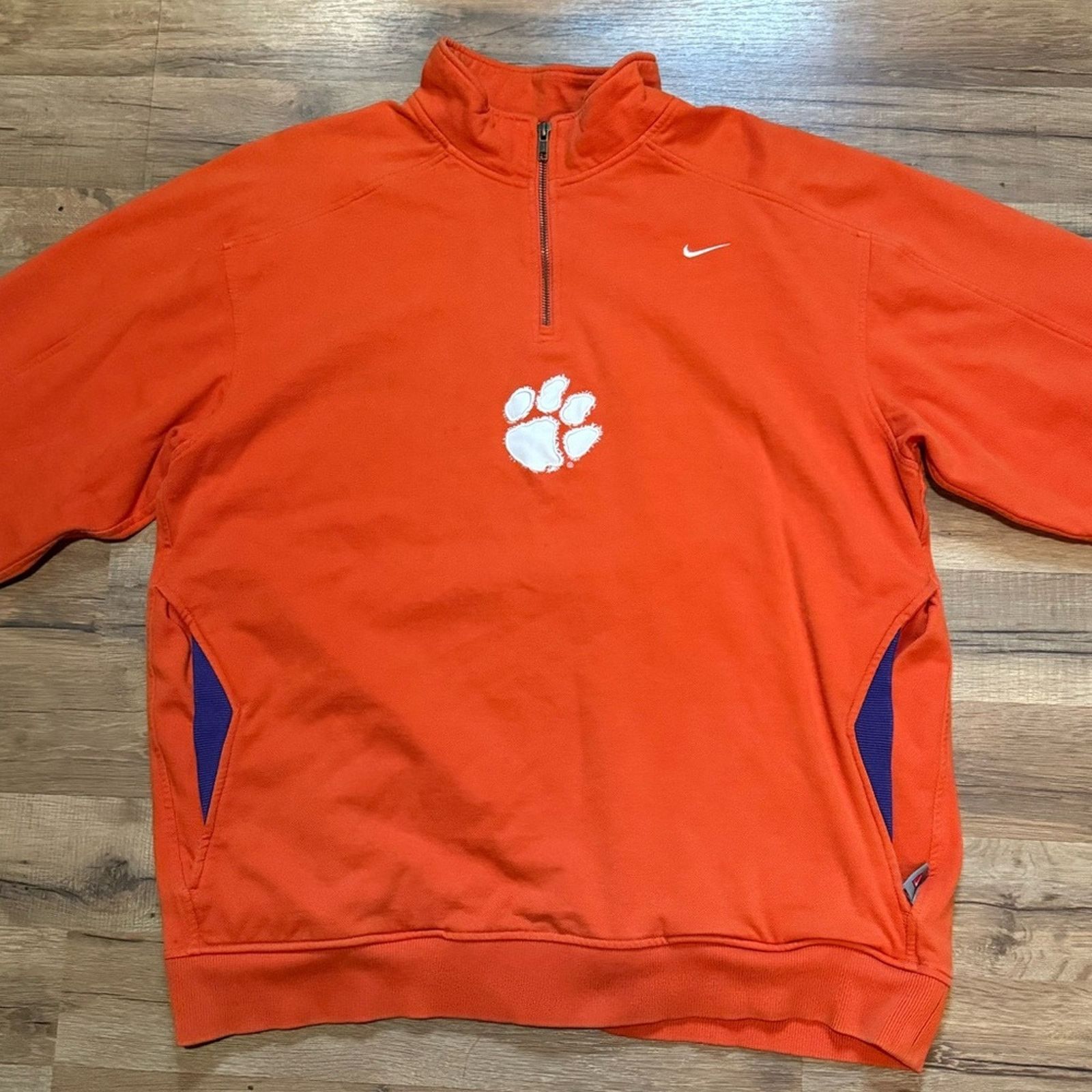 Nike Y2K Nike Team Clemson Quarter Zip Sweatshirt Size US L / EU 52-54 / 3 - 3 Thumbnail