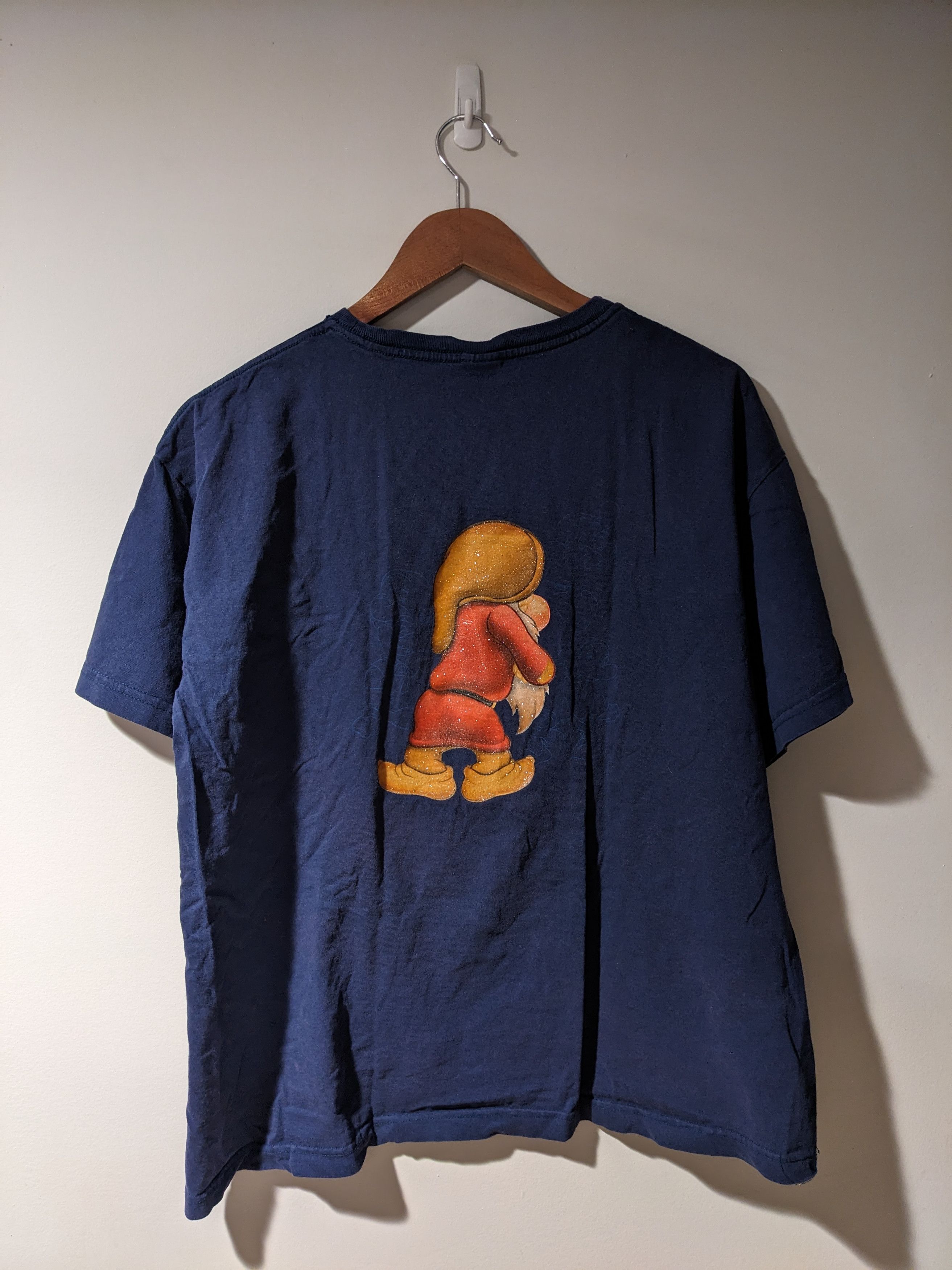 Disney × Vintage Vintage Y2K Disney Grumpy Seven Dwarfs Blue Large T-Shirt Size US L / EU 52-54 / 3 - 8 Thumbnail