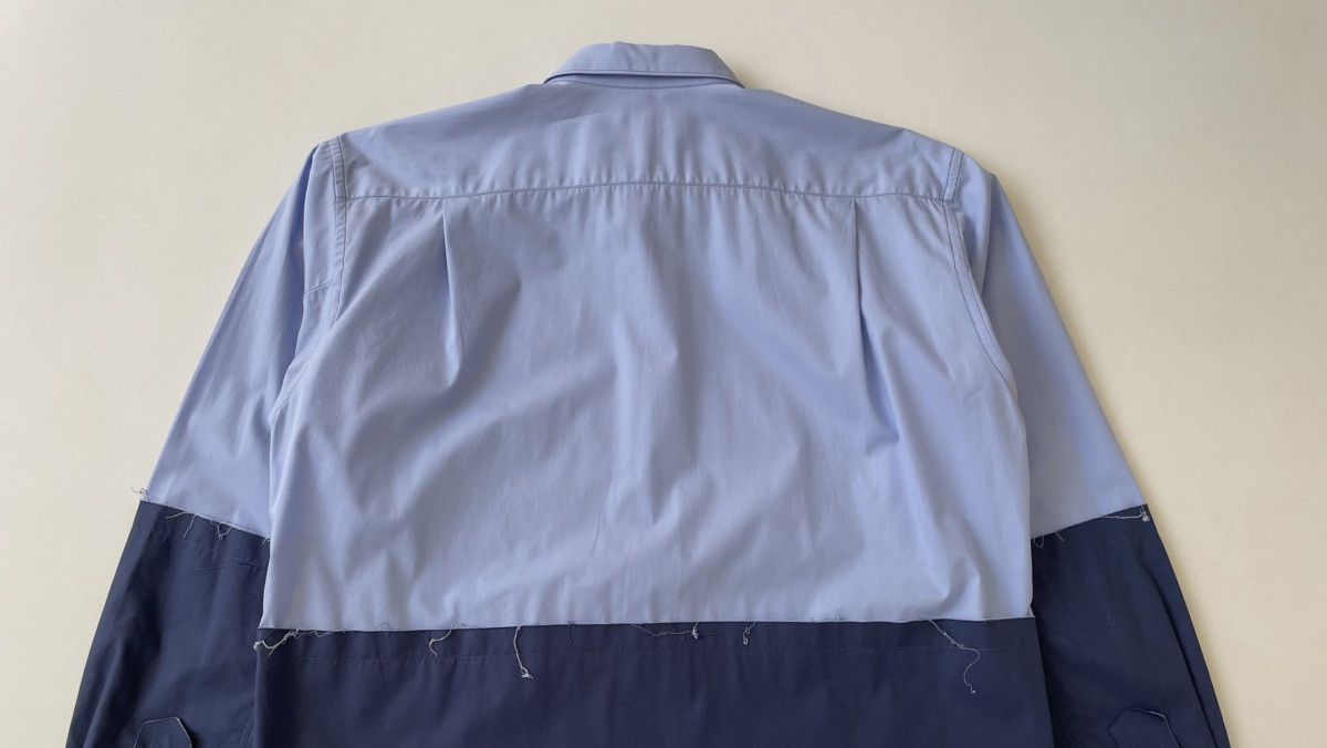 Comme des Garcons ‘Reworked Raw Hem’ Blue Cotton Shirt Size US L / EU 52-54 / 3 - 15 Thumbnail