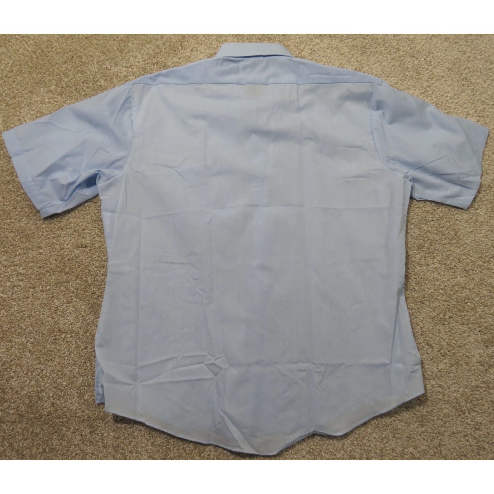 McGregor VINTAGE McGregor Shirt Blue Blue Solid Button-Up Short Sleeve Pocket Men's L Regular Button-Down Collar 17 Size US L / EU 52-54 / 3 - 6 Thumbnail