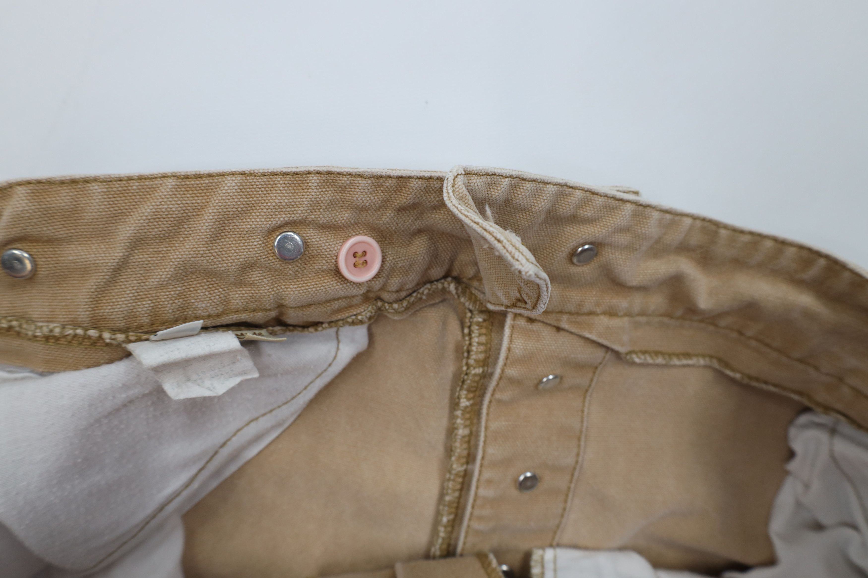 Vintage Vintage 90s Button Fly Canvas Tie Back Pants Brown USA Size US 42 / EU 58 - 12 Thumbnail
