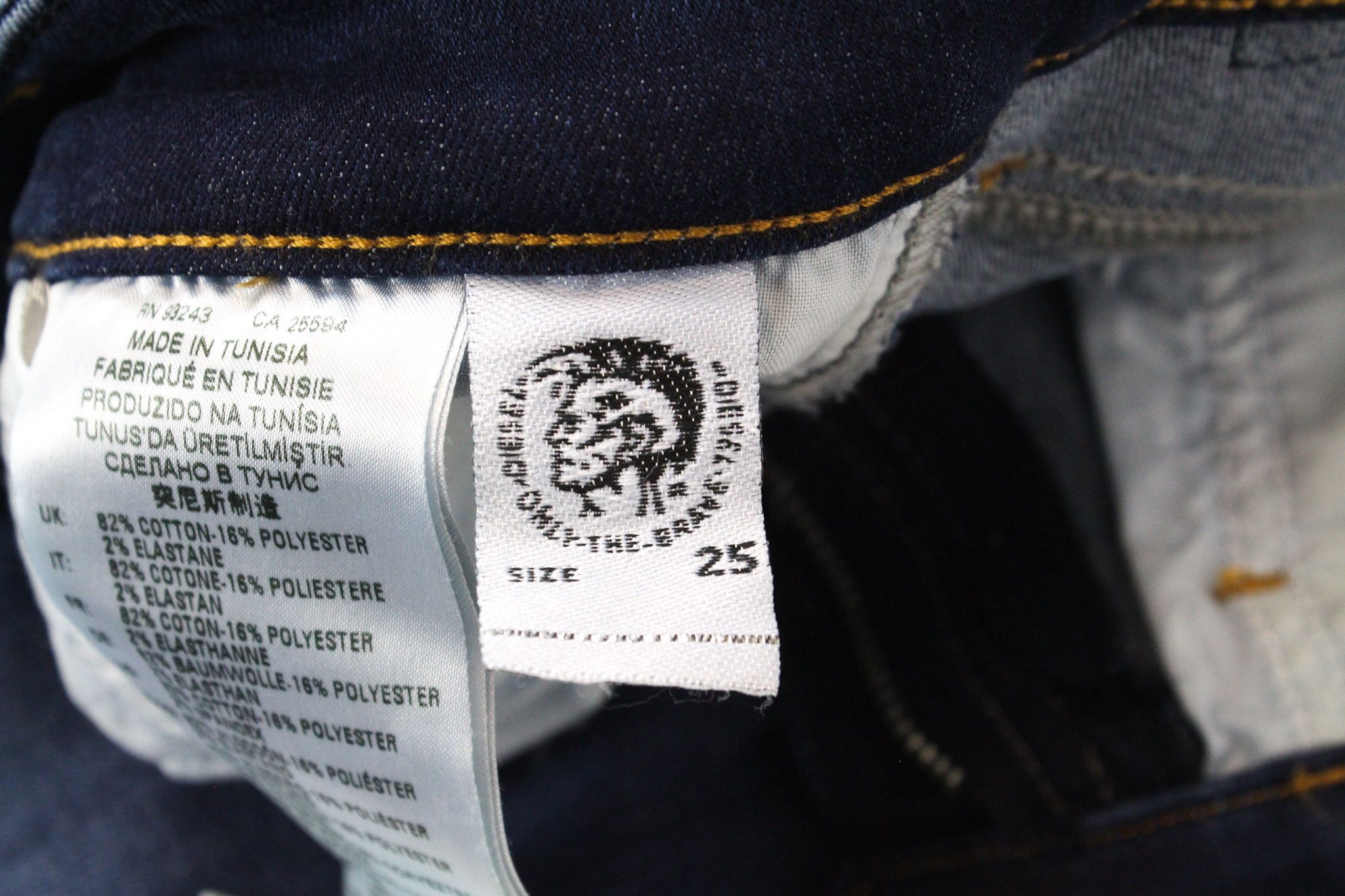 Diesel SLANDY-LOW R98AJ W25/L32 Blue Stretch Skinny Jeans 69771 Size 25" / US 0 / IT 36 - 7 Thumbnail