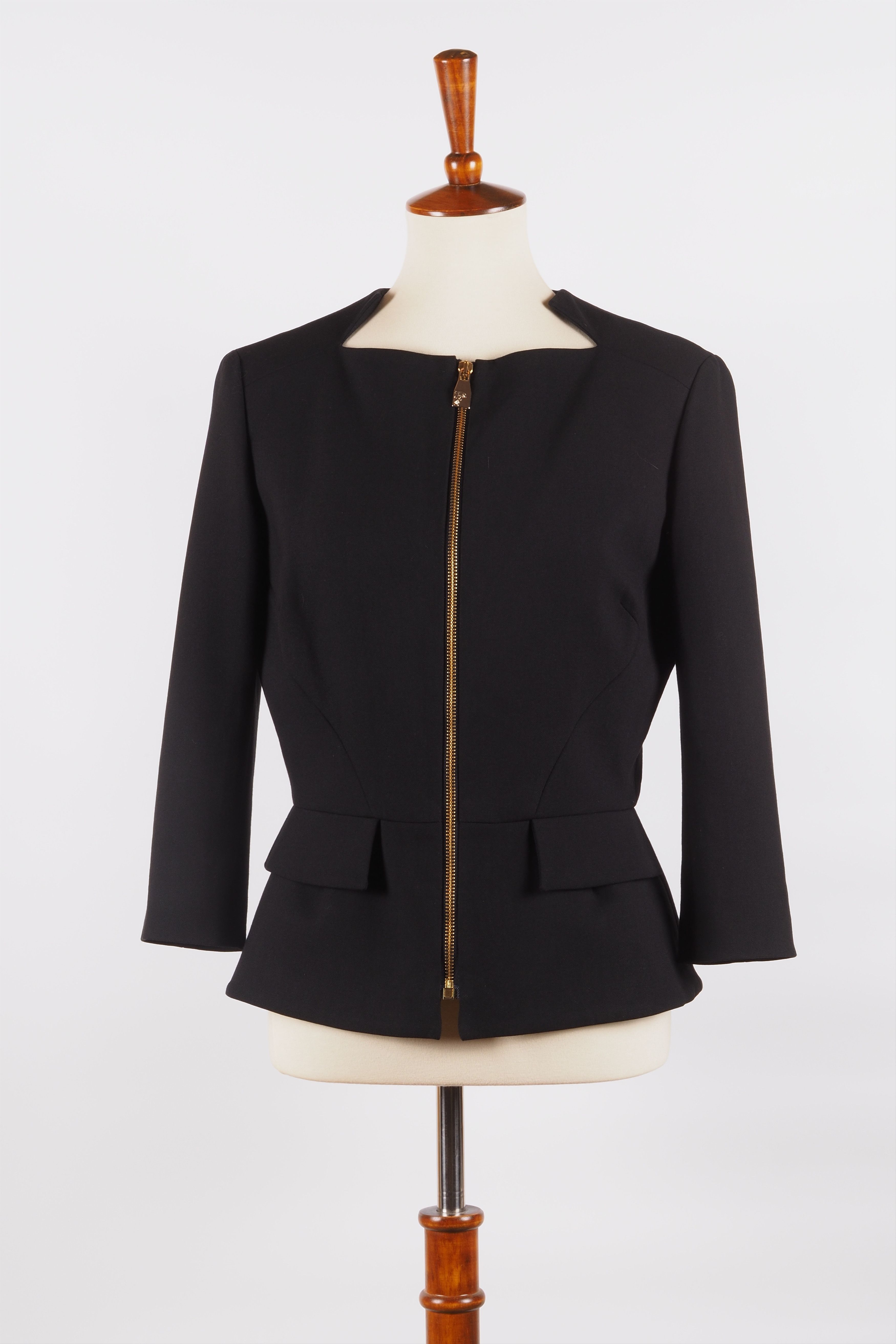 Versace Gianni Versace Collection Black Gold Zip Blazer Size M / US 6-8 / IT 42-44 - 5 Thumbnail