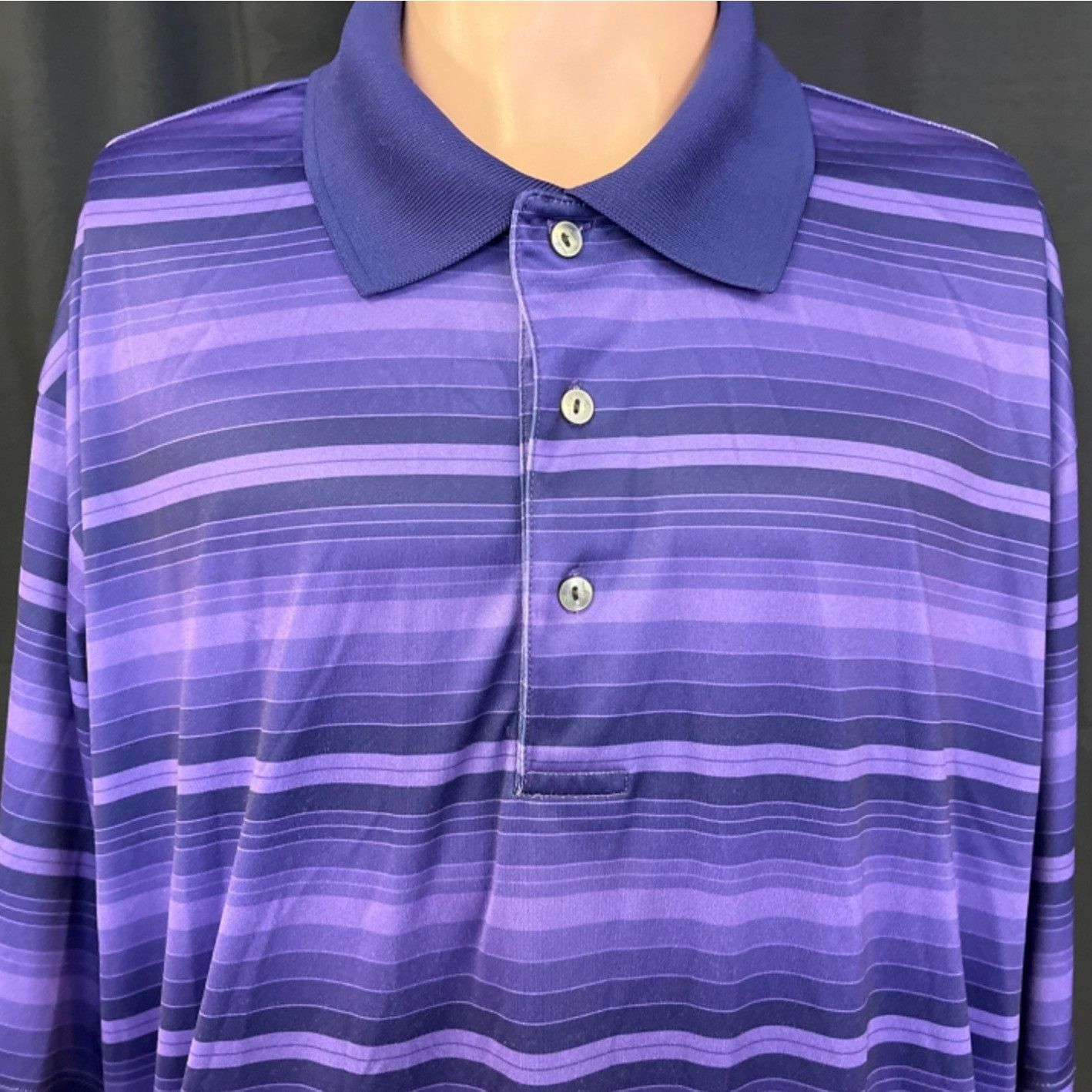 Other Ben Hogan Men's Purple Striped Golf Shirt/Polo Size 2XL SKU Size US XXL / EU 58 / 5 - 3 Thumbnail