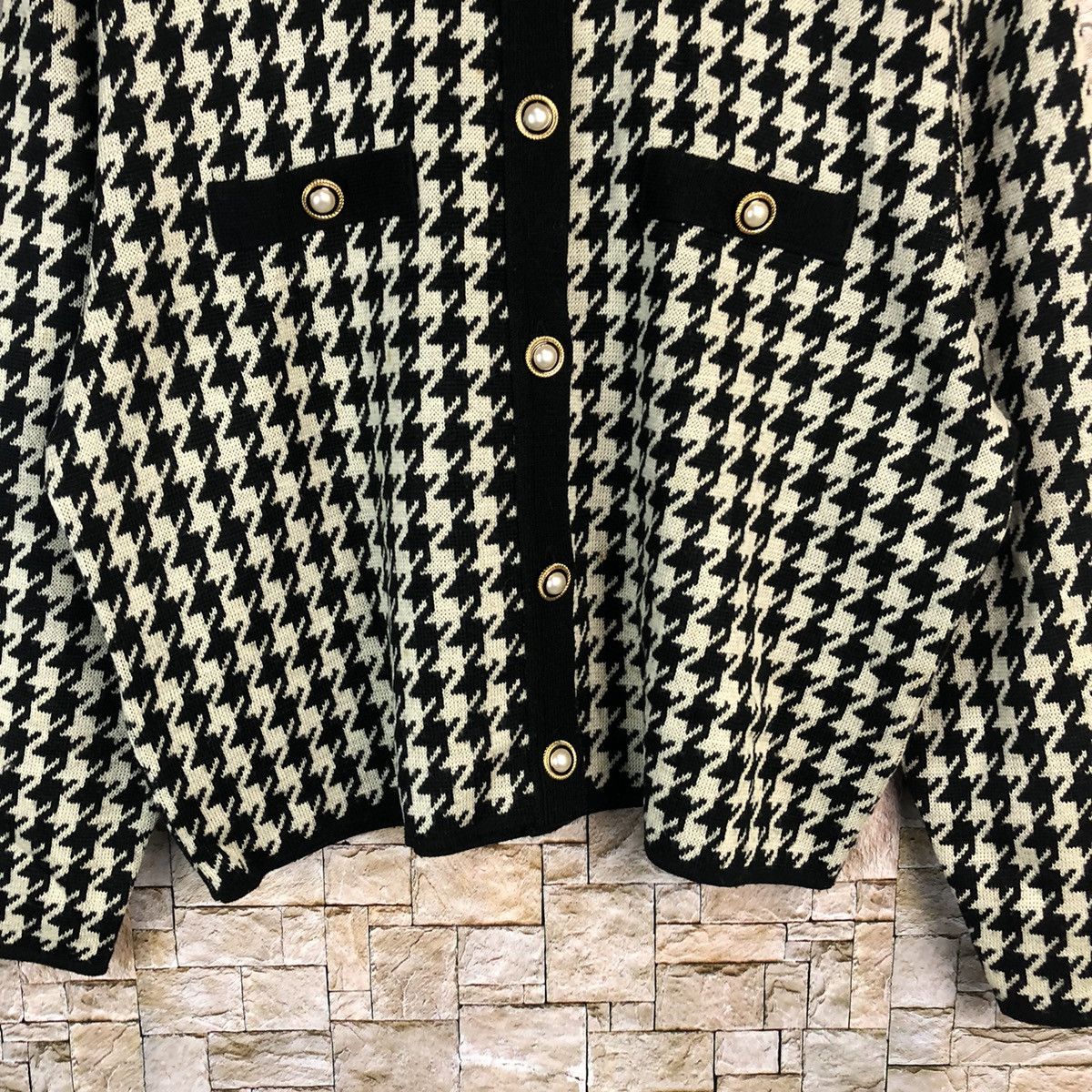 Japanese Brand Metal Toe Black Cardigan Knitwear #A935 Size M / US 6-8 / IT 42-44 - 6 Thumbnail