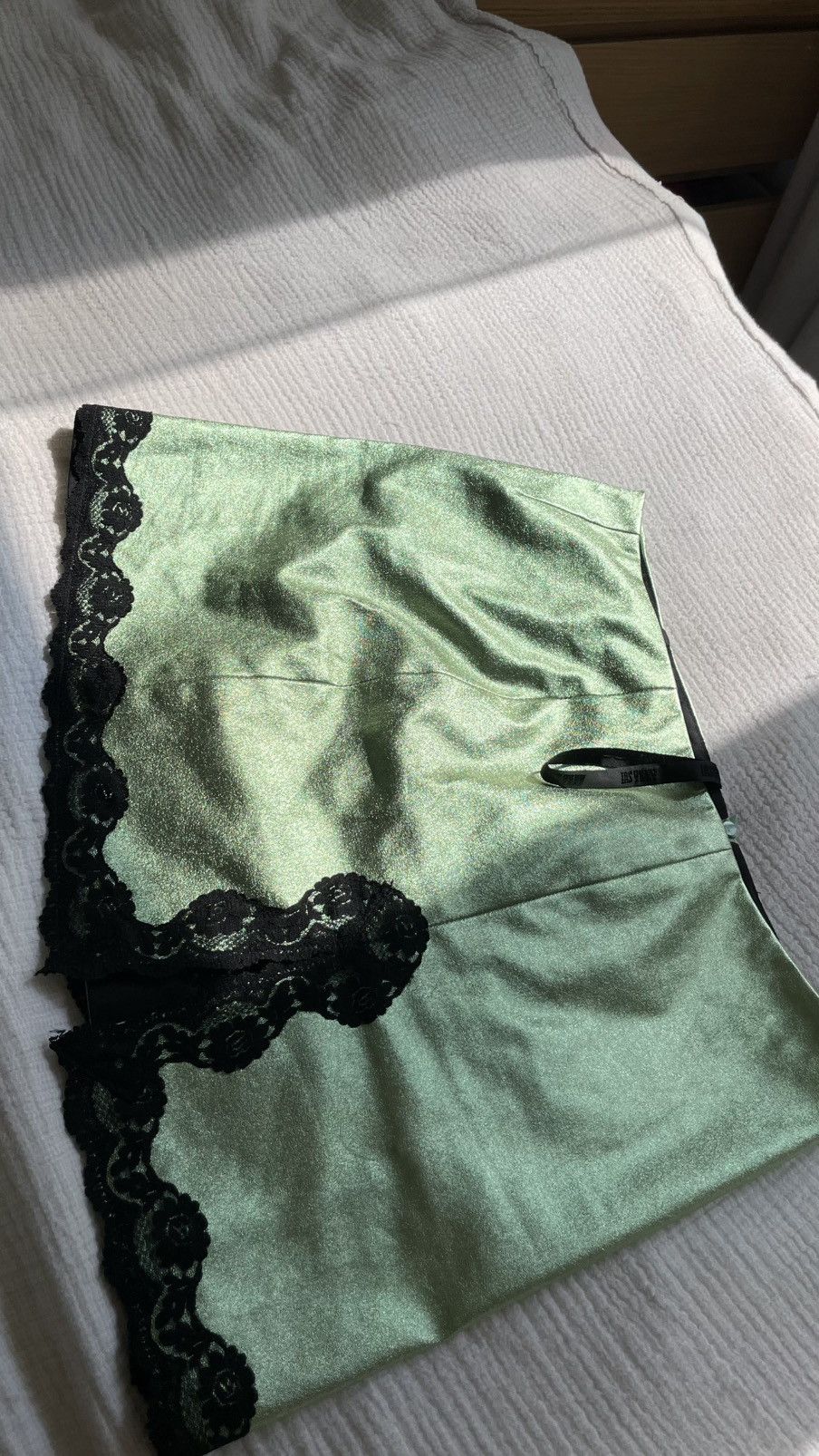 Anna Sui Lace detail Leather Skirt Size 28" / US 6 / IT 42 - 1 Thumbnail