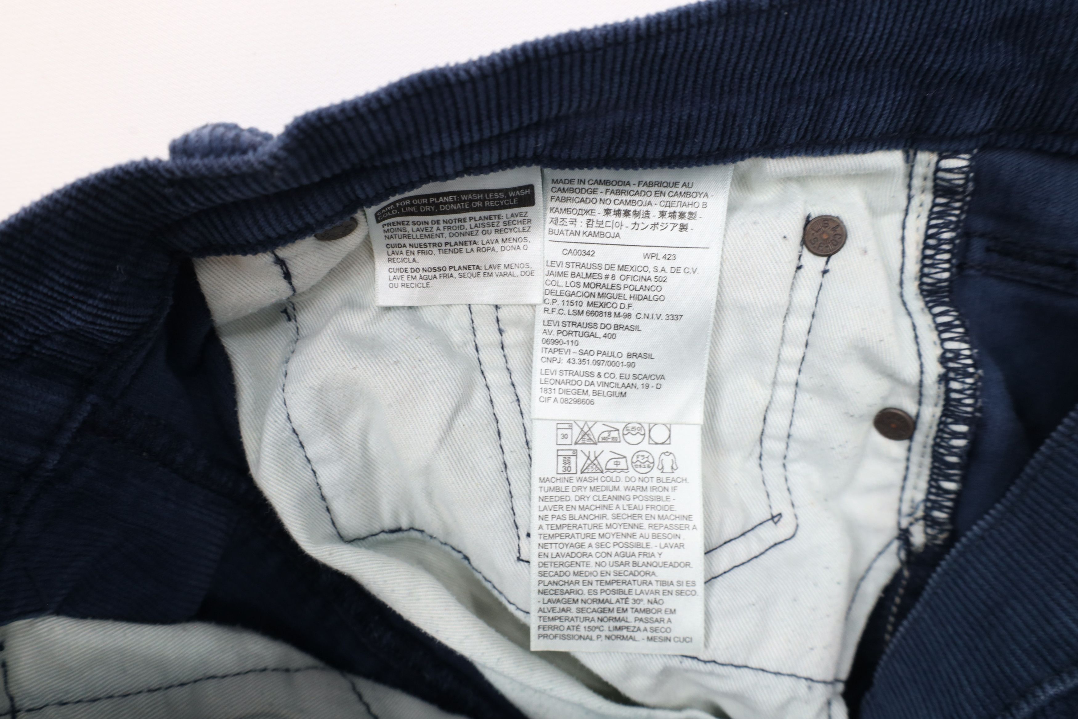 Levi's × Vintage Vintage Y2K Levis 511 Slim Fit Corduroy Chino Pants Blue Size US 32 / EU 48 - 9 Thumbnail