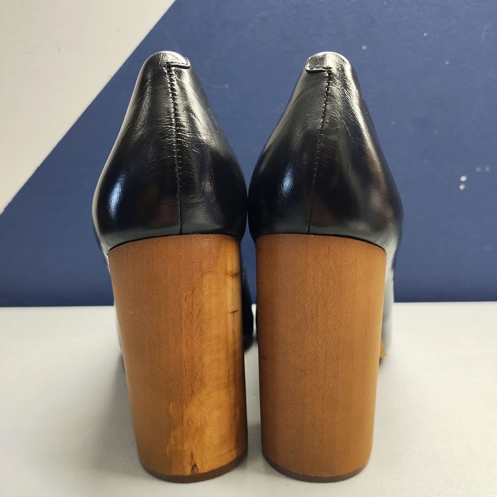 Vintage 1.STATE Valencia Pump Heels Womens Size 9.5M Black Leather Pointed Toe Slip On Women Pump Valencia 9.5 Black Leather 1.State Size US 10 / IT 40 - 7 Thumbnail