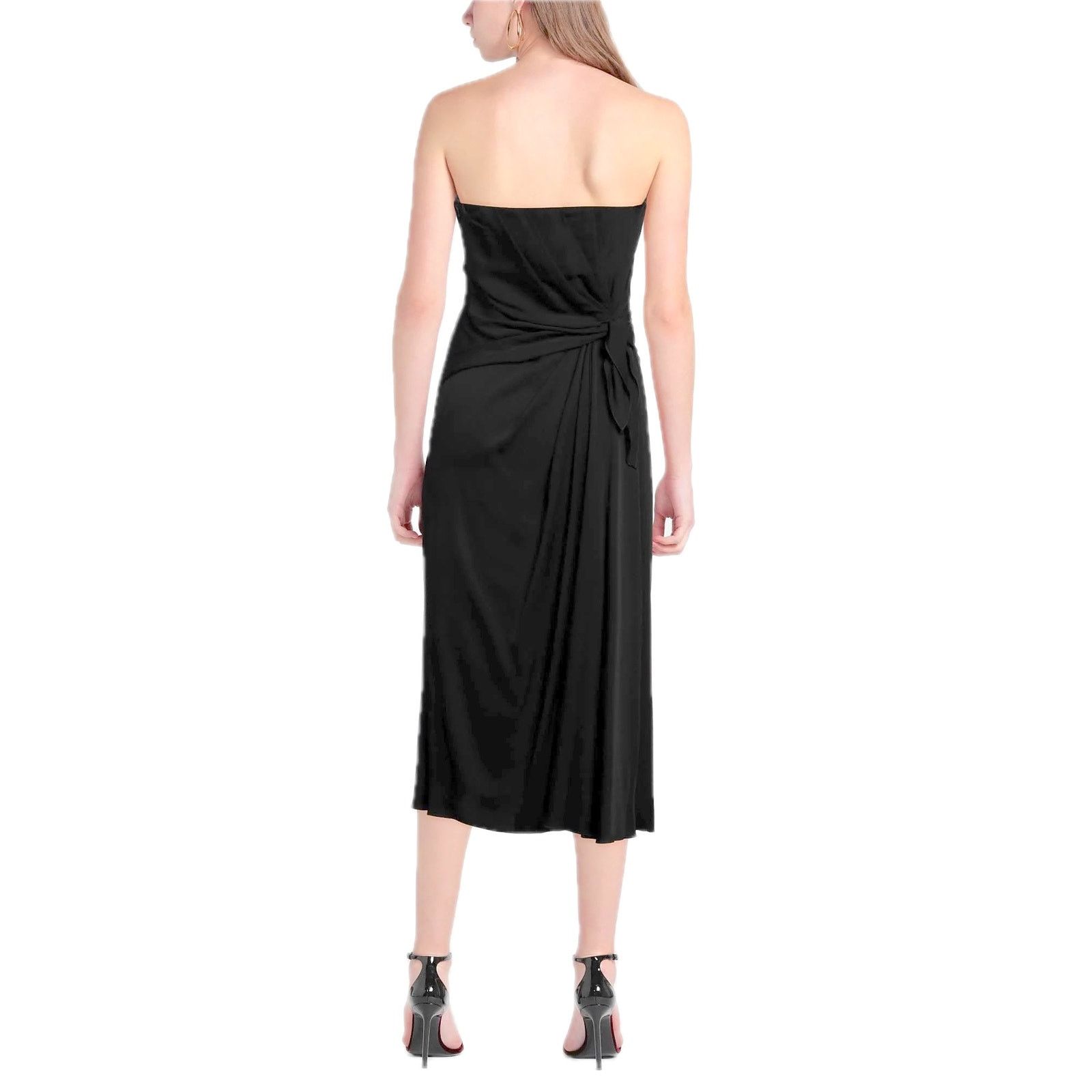 Dolce & Gabbana NWT Dolce & Gabbana Strapless Ruched Midi Dress Black 38 XS Size S / US 4 / IT 40 - 3 Thumbnail