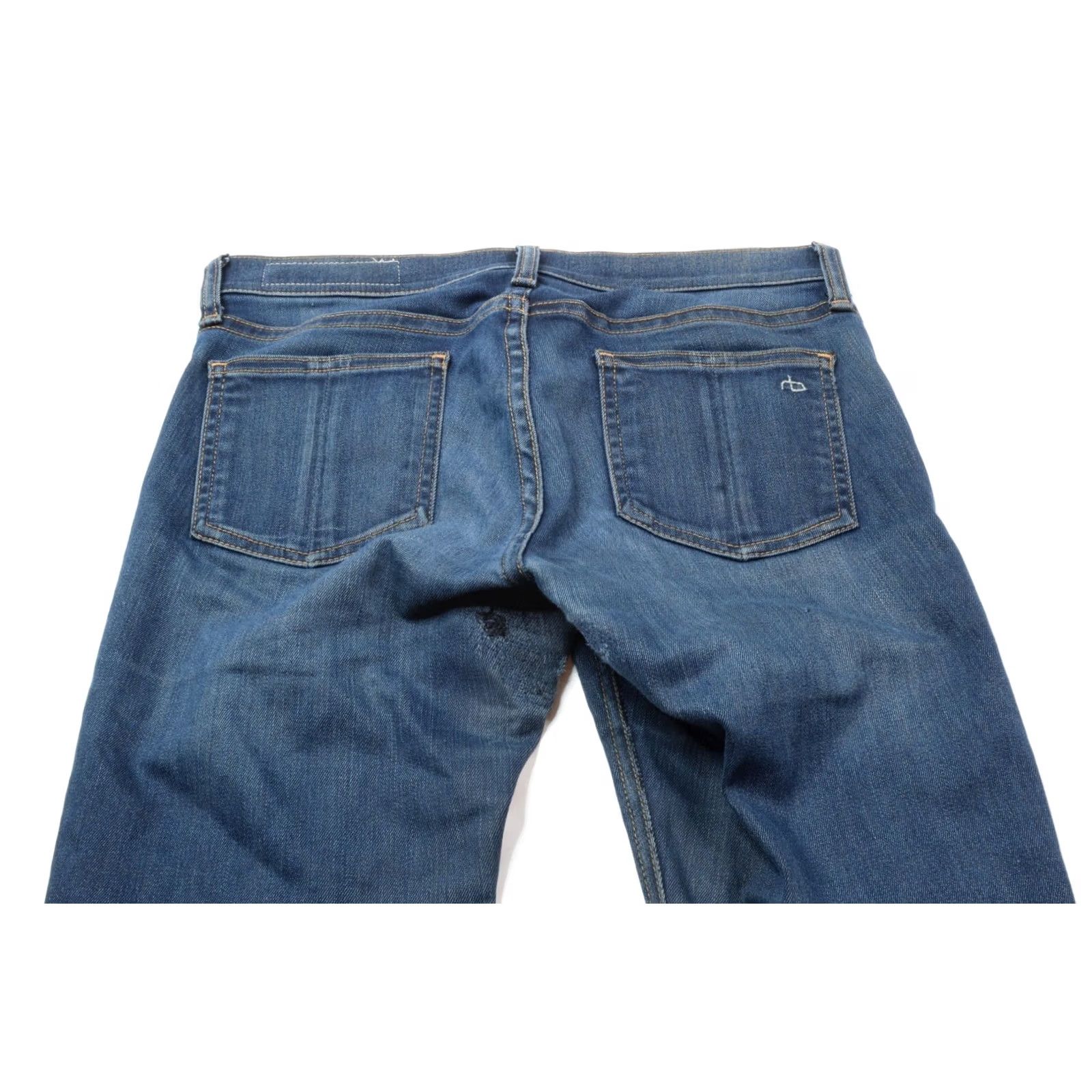 Rag & Bone rag & bone Cate Skinny Jeans Bedford Blue Mid-Rise Cotton Stretch Women 26 Jeans Slim Knitable RIP Repair Size 26" / US 2 / IT 38 - 7 Thumbnail