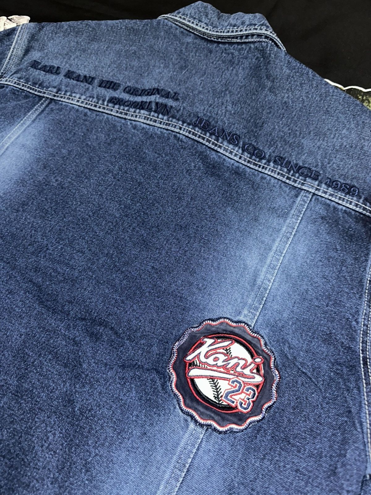 Karl Kani × Vintage Vintage Rare Karl Kani Embroidered Denim Jacket 90’s 2pac Size US XL / EU 56 / 4 - 5 Thumbnail