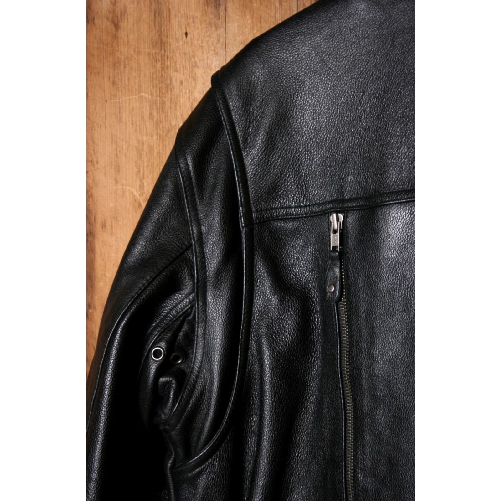 Vintage HIGHWAY ONE Heavy Black Leather Jacket Mens Sz. L Biker Zip-Out Liner Thinsulate Insulation Heavyweight Leather Jacket Size US L / EU 52-54 / 3 - 6 Thumbnail