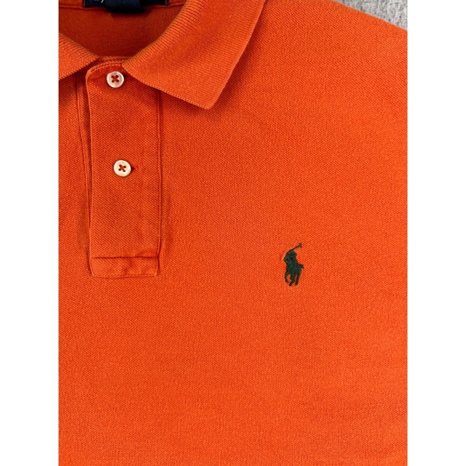 Ralph Lauren VINTAGE Ralph Lauren Polo Shirt Men’s Orange 100% Cotton Knit Polo Golf Classic Logo 40 in Chest Adult Large Size US L / EU 52-54 / 3 - 6 Thumbnail