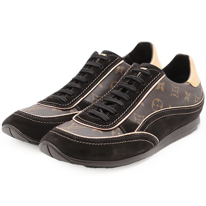Louis Vuitton Louis Vuitton Louis Vuitton Monogram Suede Leather Sneakers Leather Shoes DUTY FREE for USA Size ONE SIZE - 1 Thumbnail