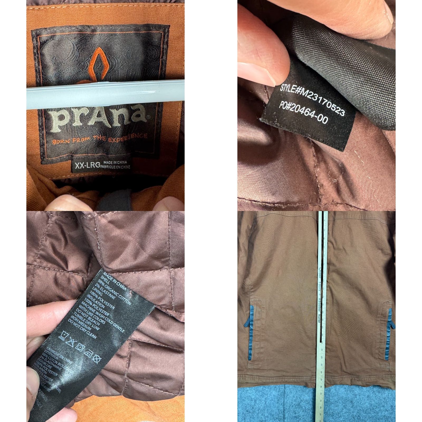 Prana PRANA Bronson Jacket Men's 2XL Auburn Canvas Lined Quilted Heavy Zip Workwear Bomber Jacket Size US XXL / EU 58 / 5 - 9 Thumbnail