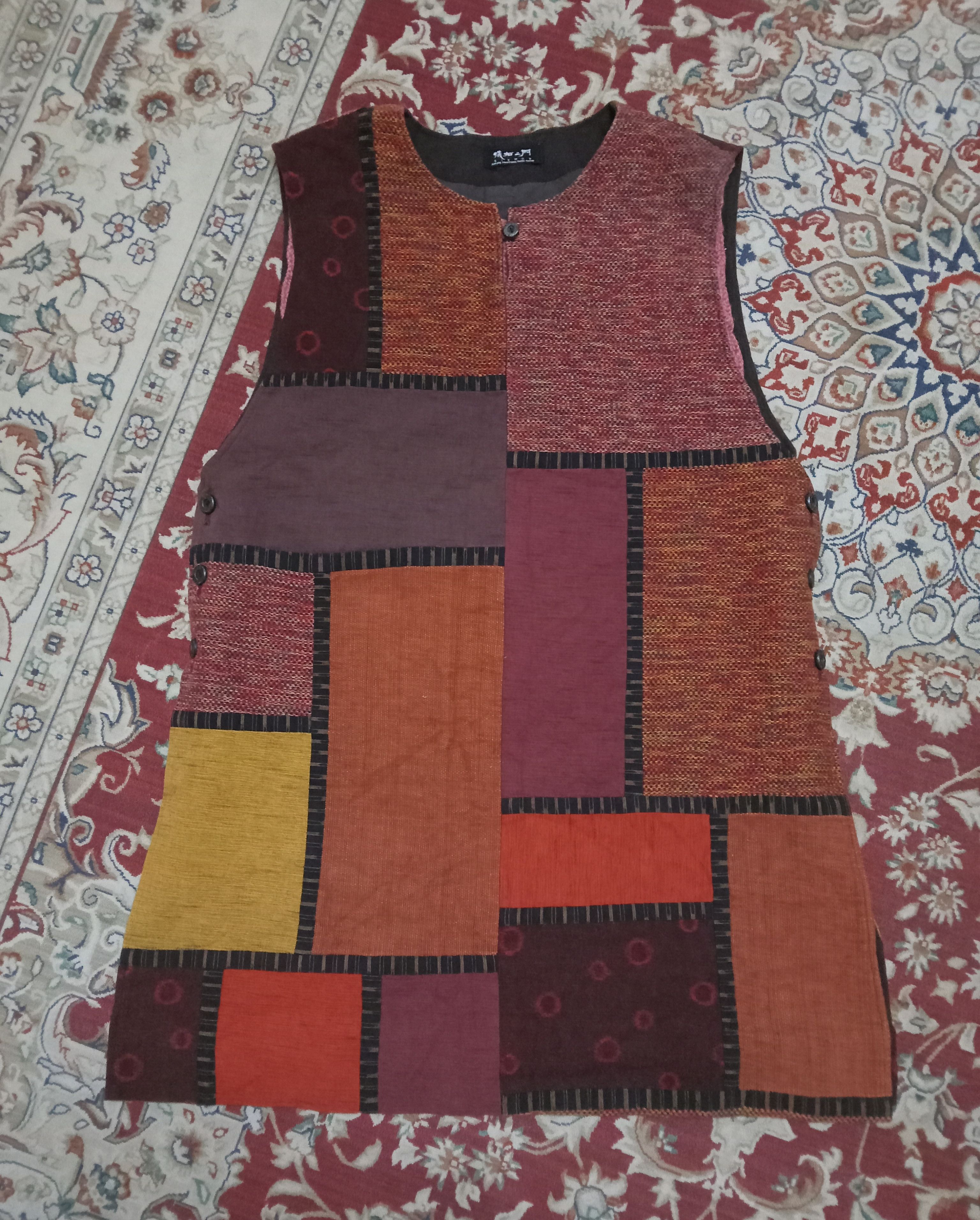 Japanese Brand Giemon Kurume Traditional Fabric Kasuri Top Size XL / US 12-14 / IT 48-50 - 1 Thumbnail