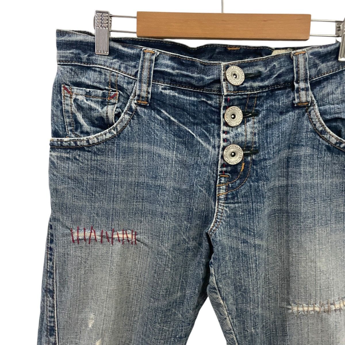 Japanese Brand Vintage Antgauge Short Denim Jeans Size 31" - 9 Thumbnail