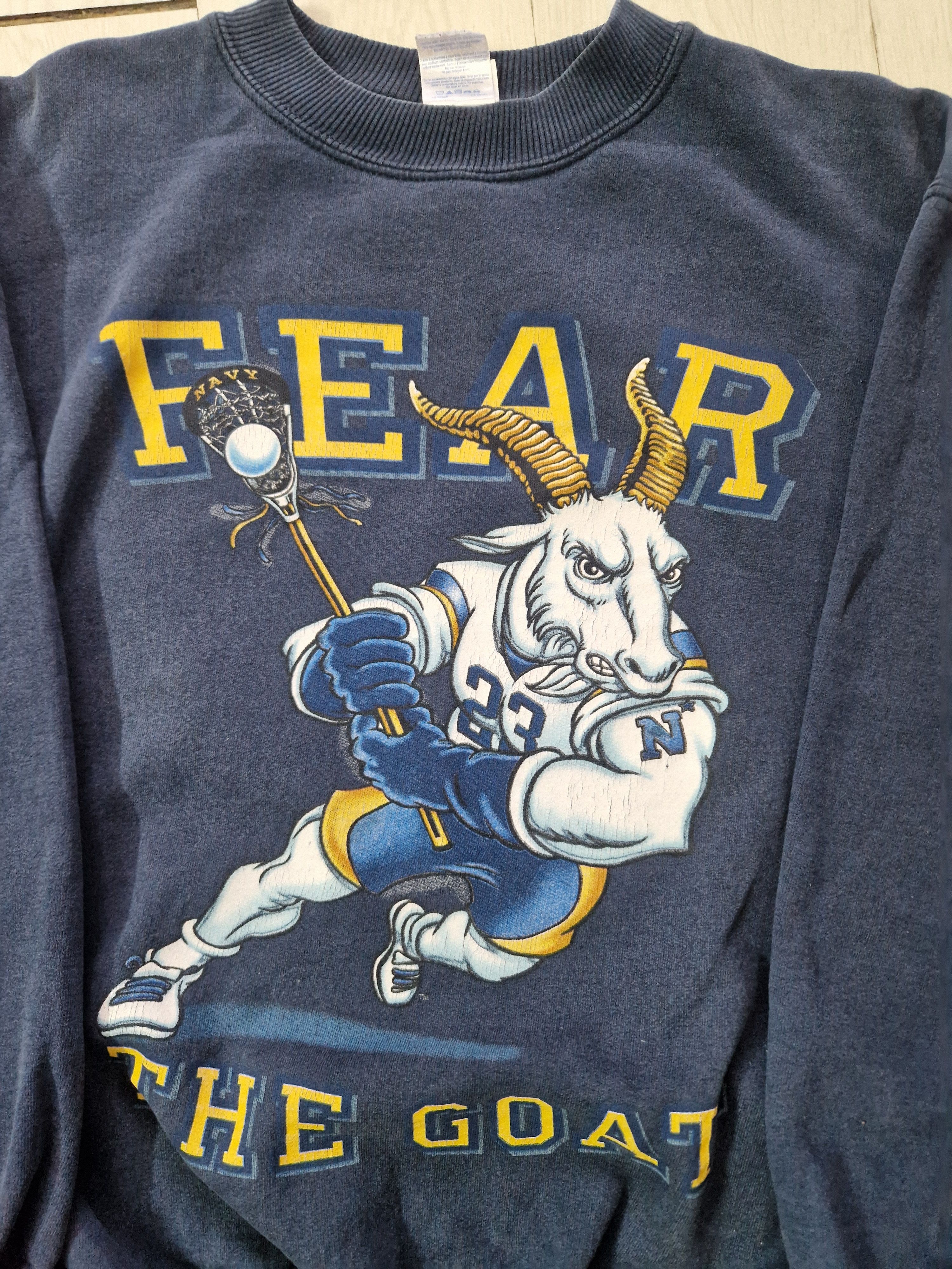 Vintage Vintage football fear the goat sweatshirt oversize fit Size US S / EU 44-46 / 1 - 2 Thumbnail